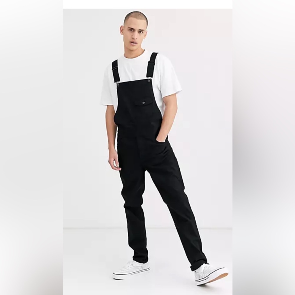 ASOS Black Men's Utility Dungarees